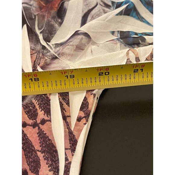 Cactus Southwest Feathers Beaded Hankie Hem Made in USA Tunic Top Size XL - Picture 8 of 10